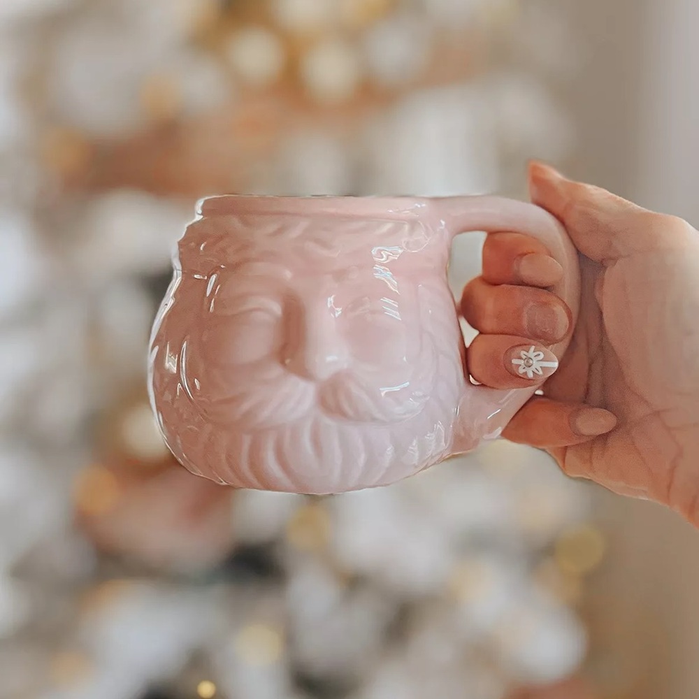 Pink Santa coffee mug